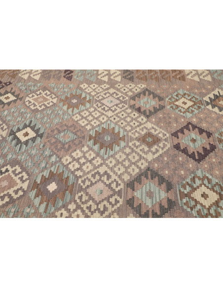 Rug Kilim Afghanistan 206x288 Taupe Aquamarine