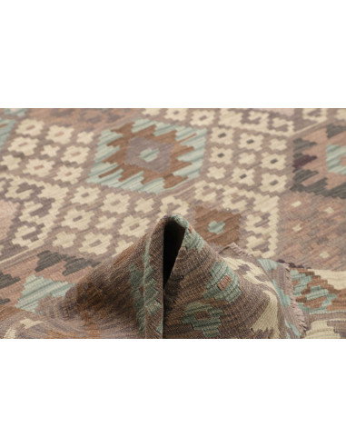 Rug Kilim Afghanistan 206x288 Taupe Aquamarine