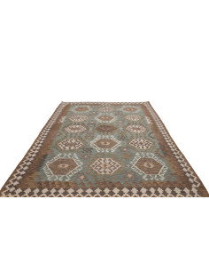 Tappeto Kilim Afghanistan 203x294 Azzurro Petro 2
