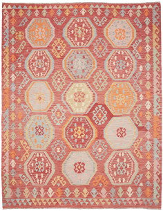 Tappeto Kilim Afghanistan 213x280 Rosso Mattone