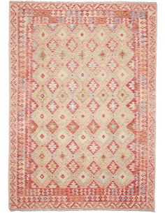 Tappeto Kilim Afghanistan 216x303 Beige Rosso B