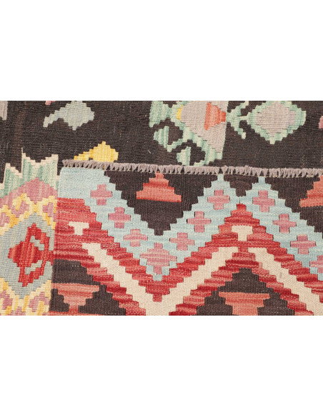 Rug Kilim Afghanistan 208x287 Dark Brown Red Bl