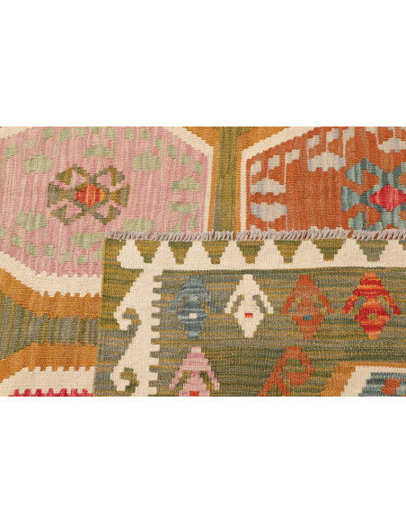 Rug Kilim Afghanistan 206x290 Olive Green Terra