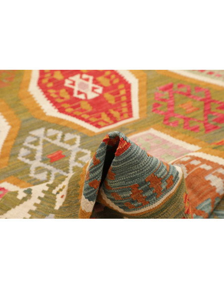 Rug Kilim Afghanistan 206x290 Olive Green Terra
