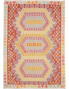 Tappeto Kilim Afghanistan 206x288 Rosso Terraco