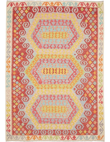 Rug Kilim Afghanistan 206x288 Terracotta Red Sk