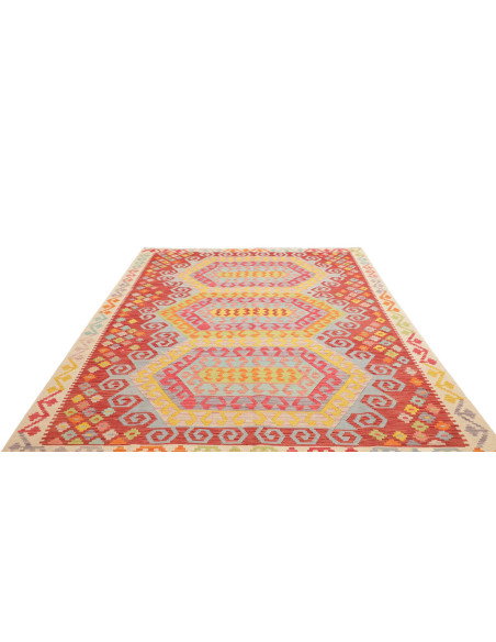 Rug Kilim Afghanistan 206x288 Terracotta Red Sk