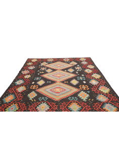 Tappeto Kilim Afghanistan 206x291 Antracite Mul 2