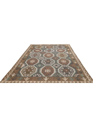 Rug Kilim Afghanistan 211x296 Brown Beige Teal