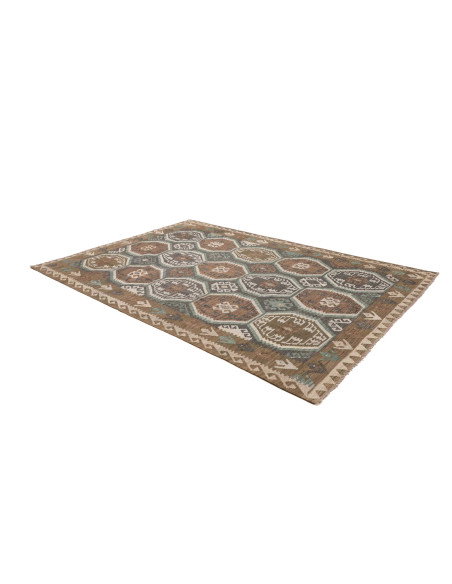 Rug Kilim Afghanistan 211x296 Brown Beige Teal