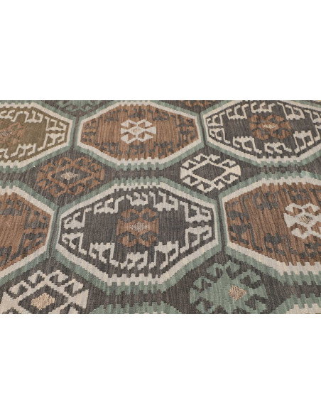 Rug Kilim Afghanistan 211x296 Brown Beige Teal