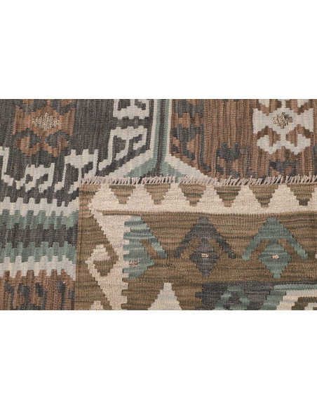 Rug Kilim Afghanistan 211x296 Brown Beige Teal