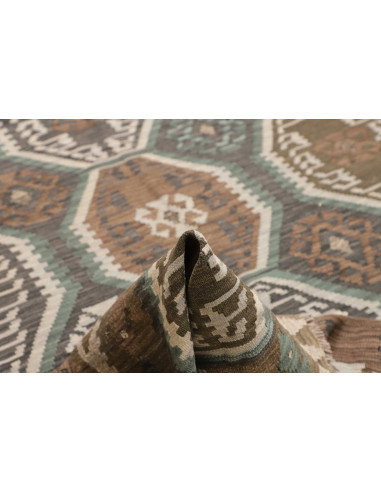 Rug Kilim Afghanistan 211x296 Brown Beige Teal