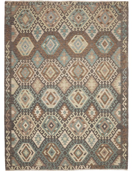 Rug Kilim Afghanistan 210x295 Brown Grey Teal B