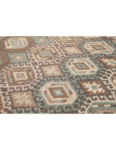 Rug Kilim Afghanistan 210x295 Brown Grey Teal B