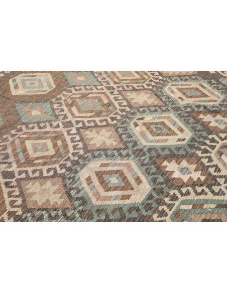 Rug Kilim Afghanistan 210x295 Brown Grey Teal B