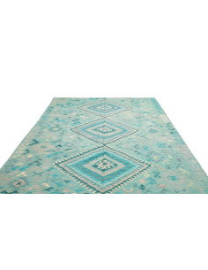Tappeto Kilim Afghanistan 203x306 Turchese Acqu 2
