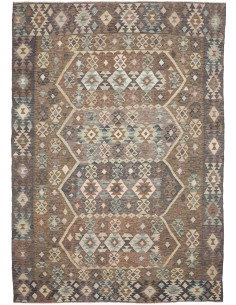 Tappeto Kilim Afghanistan 210x299 Marrone Beige