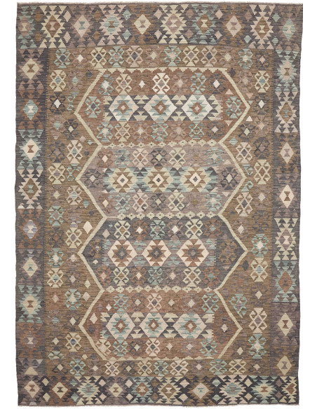 Rug Kilim Afghanistan 210x299 Brown Beige Grey