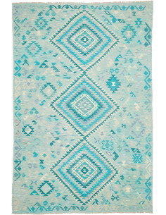 Rug Kilim Afghanistan 205x307 Aquamarine Turquo