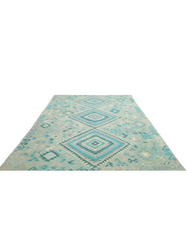 Rug Kilim Afghanistan 205x307 Aquamarine Turquo