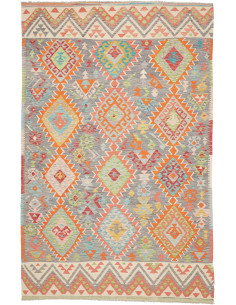 Rug Kilim Afghanistan 203x317 Light Grey Charco