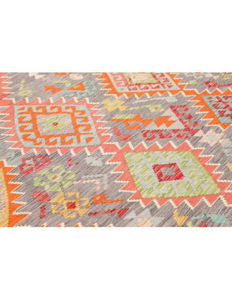 Rug Kilim Afghanistan 203x317 Light Grey Charco