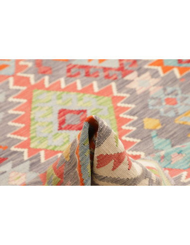 Rug Kilim Afghanistan 203x317 Light Grey Charco