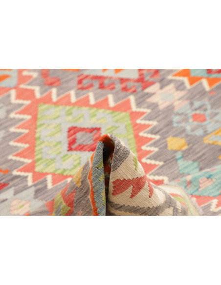 Rug Kilim Afghanistan 203x317 Light Grey Charco