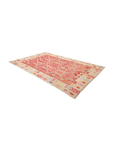 Tappeto Kilim Afghanistan 206x311 Rosso Terra A