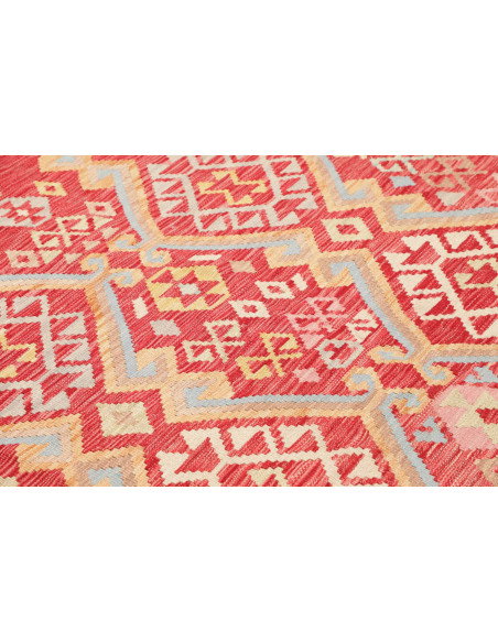 Rug Kilim Afghanistan 206x311 Terracotta Red Iv