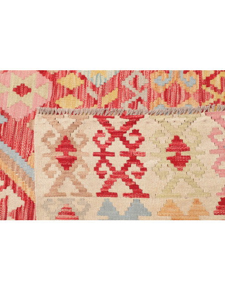 Rug Kilim Afghanistan 206x311 Terracotta Red Iv