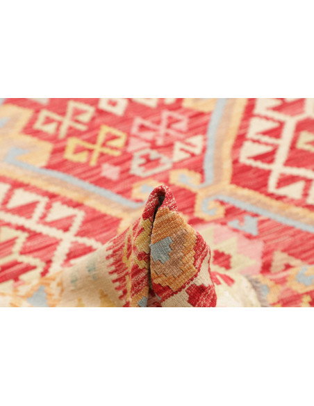 Rug Kilim Afghanistan 206x311 Terracotta Red Iv