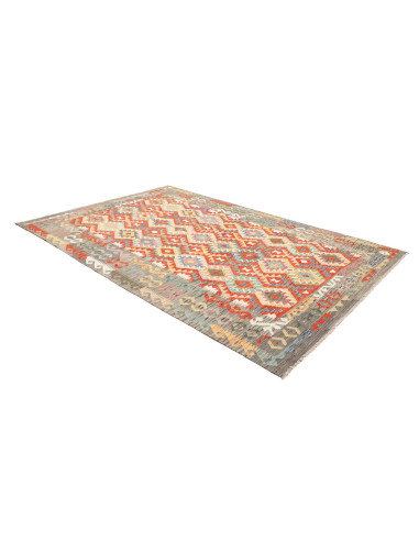 Tappeto Kilim Afghanistan 204x297 Rosso Arancio