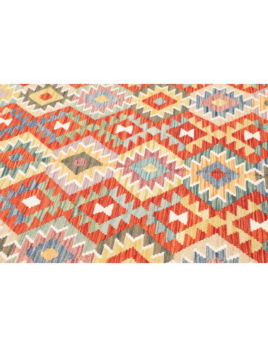 Tappeto Kilim Afghanistan 204x297 Rosso Arancio