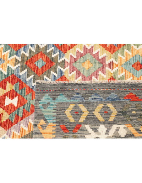 Tappeto Kilim Afghanistan 204x297 Rosso Arancio
