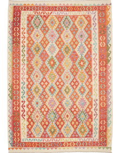 Tappeto Kilim Afghanistan 203x293 Arancione Ter