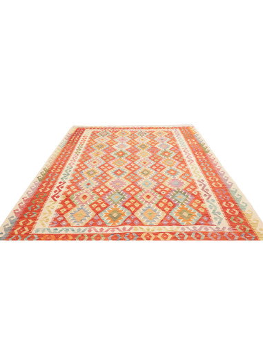 Tappeto Kilim Afghanistan 203x293 Arancione Ter