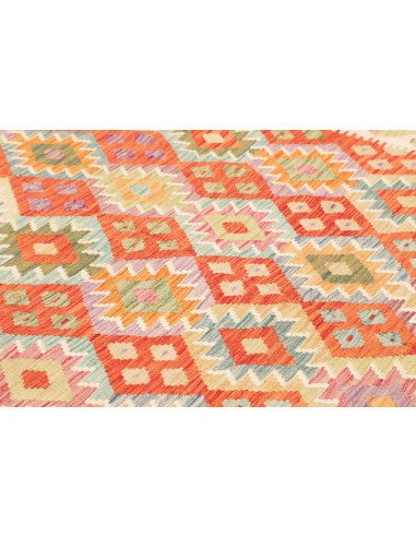 Tappeto Kilim Afghanistan 203x293 Arancione Ter