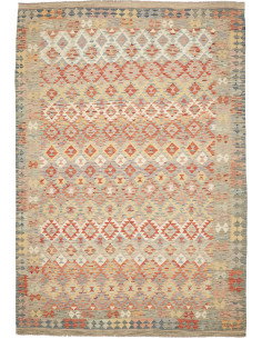 Tappeto Kilim Afghanistan 205x300 Grigio Azzurr