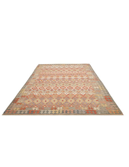 Tappeto Kilim Afghanistan 205x300 Grigio Azzurr