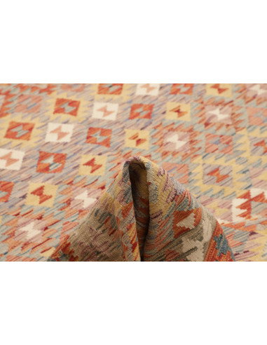 Tappeto Kilim Afghanistan 205x300 Grigio Azzurr
