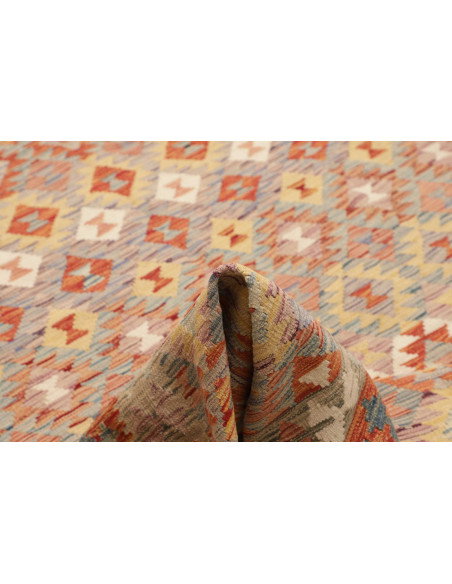 Tappeto Kilim Afghanistan 205x300 Grigio Azzurr