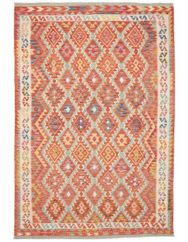 Tappeto Kilim Afghanistan 195x285 Arancione Azz