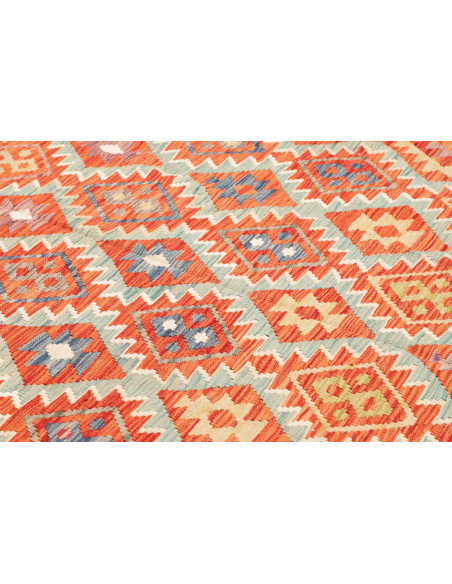 Rug Kilim Afghanistan 195x285 Orange Light Blue