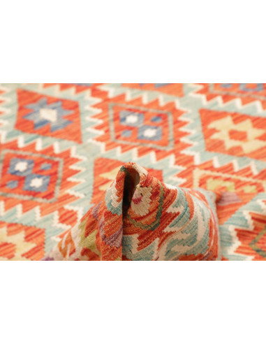 Tappeto Kilim Afghanistan 195x285 Arancione Azz