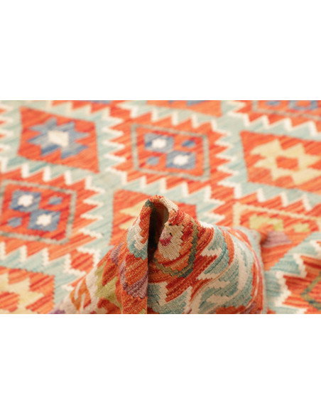 Rug Kilim Afghanistan 195x285 Orange Light Blue