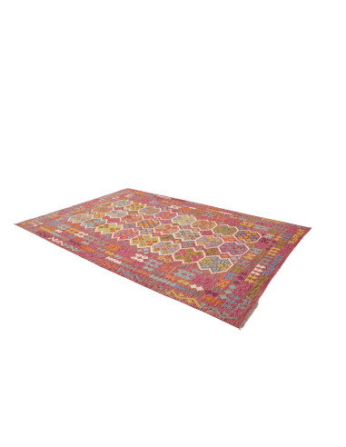 Tappeto Kilim Afghanistan 201x294 Magenta Fucsi