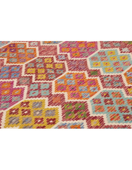 Tappeto Kilim Afghanistan 201x294 Magenta Fucsi