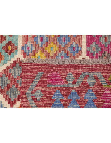 Tappeto Kilim Afghanistan 201x294 Magenta Fucsi